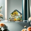 European-style DIY wooden model house set, creative birthday gift, exquisite house decoration, the joy of assembling by yourself Specification image